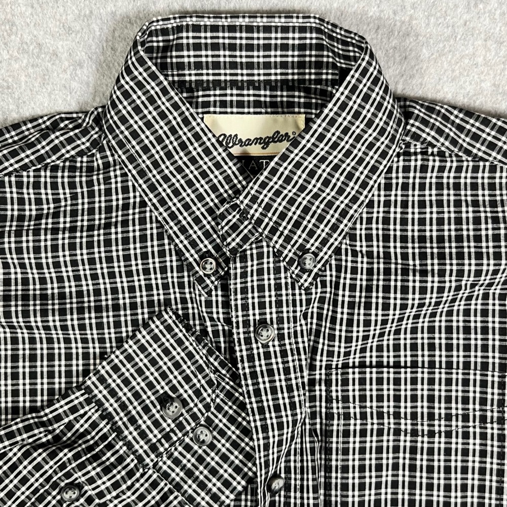 Wrangler Riata Boys Shirt M 8 Plaid Western Button Down NWT Rodeo Cowboy Kid